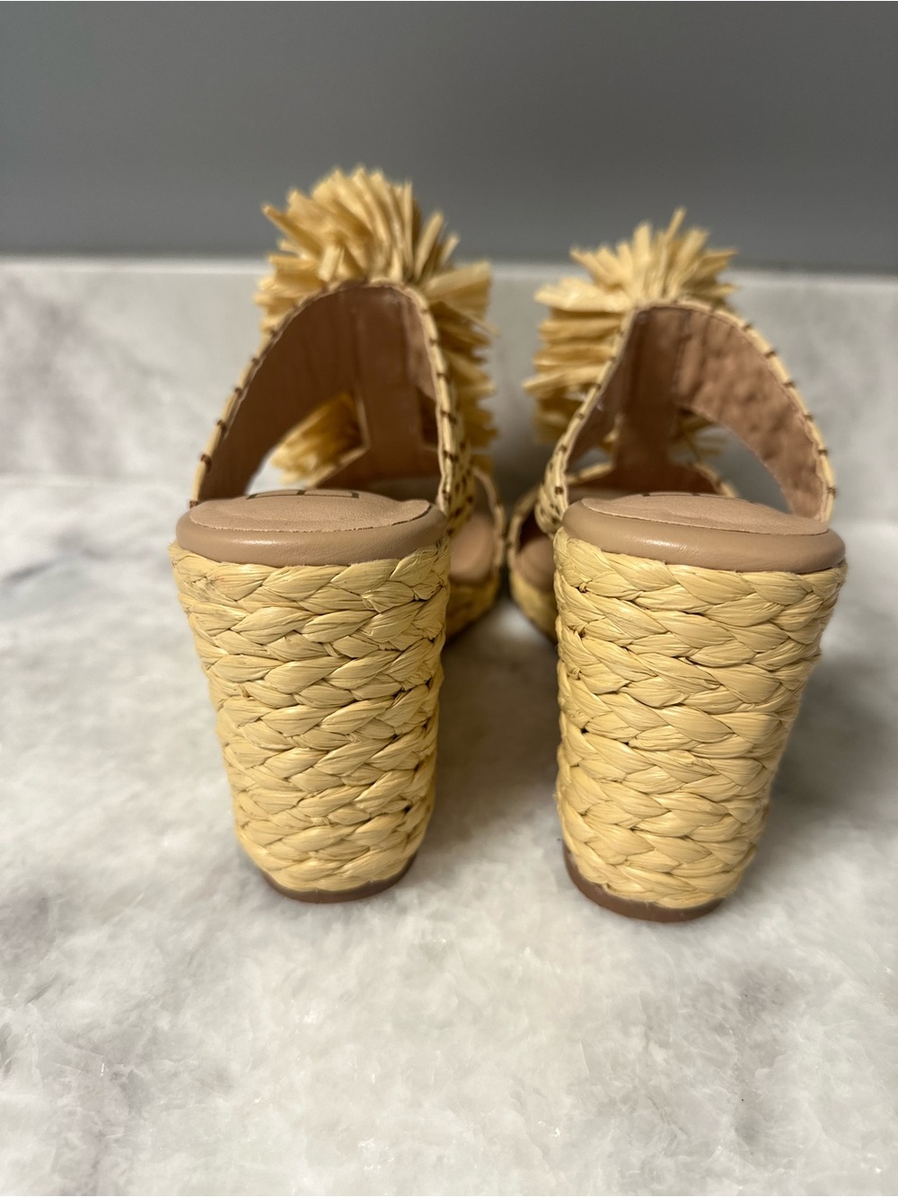 Beach by Matisse size 7 Natural Raffia Slide Sandals - Beige - Picture 10 of 12